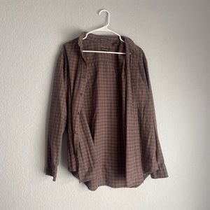 Thrifted brown checkered flannel🙂